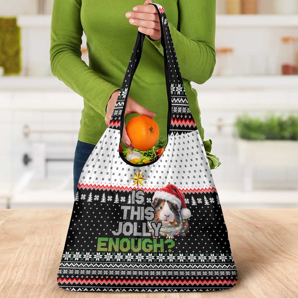 Christmas Is It Jolly Enough Guinea Pig Grocery Bag Xmas Holiday Patterns - Wonder Print Shop