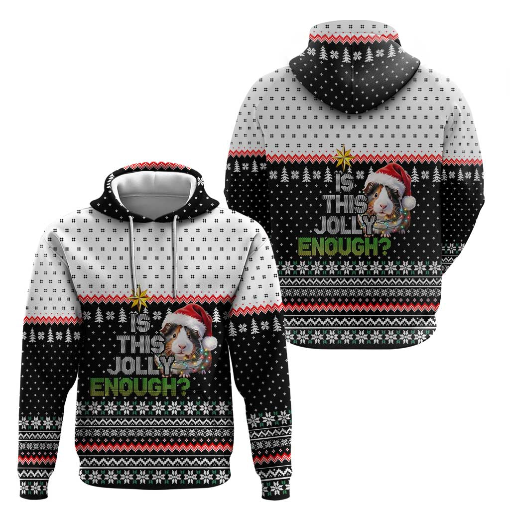 Christmas Is It Jolly Enough Guinea Pig Hoodie Xmas Holiday Patterns - Wonder Print Shop