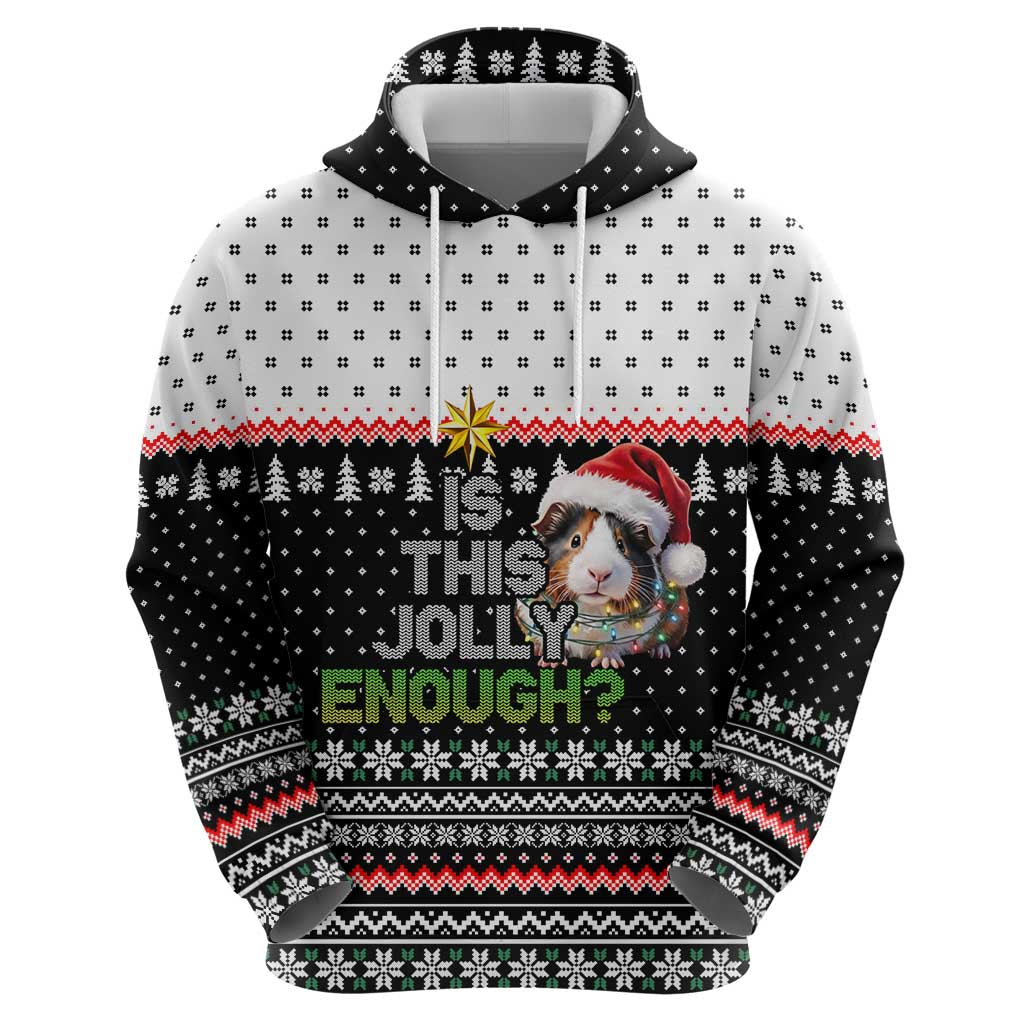 Christmas Is It Jolly Enough Guinea Pig Hoodie Xmas Holiday Patterns - Wonder Print Shop