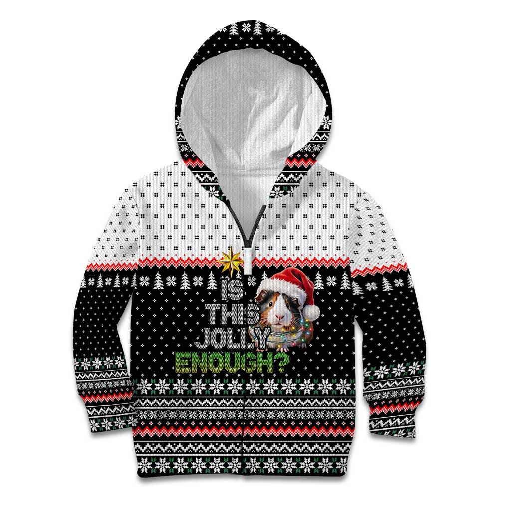 Christmas Is It Jolly Enough Guinea Pig Kid Hoodie Xmas Holiday Patterns - Wonder Print Shop