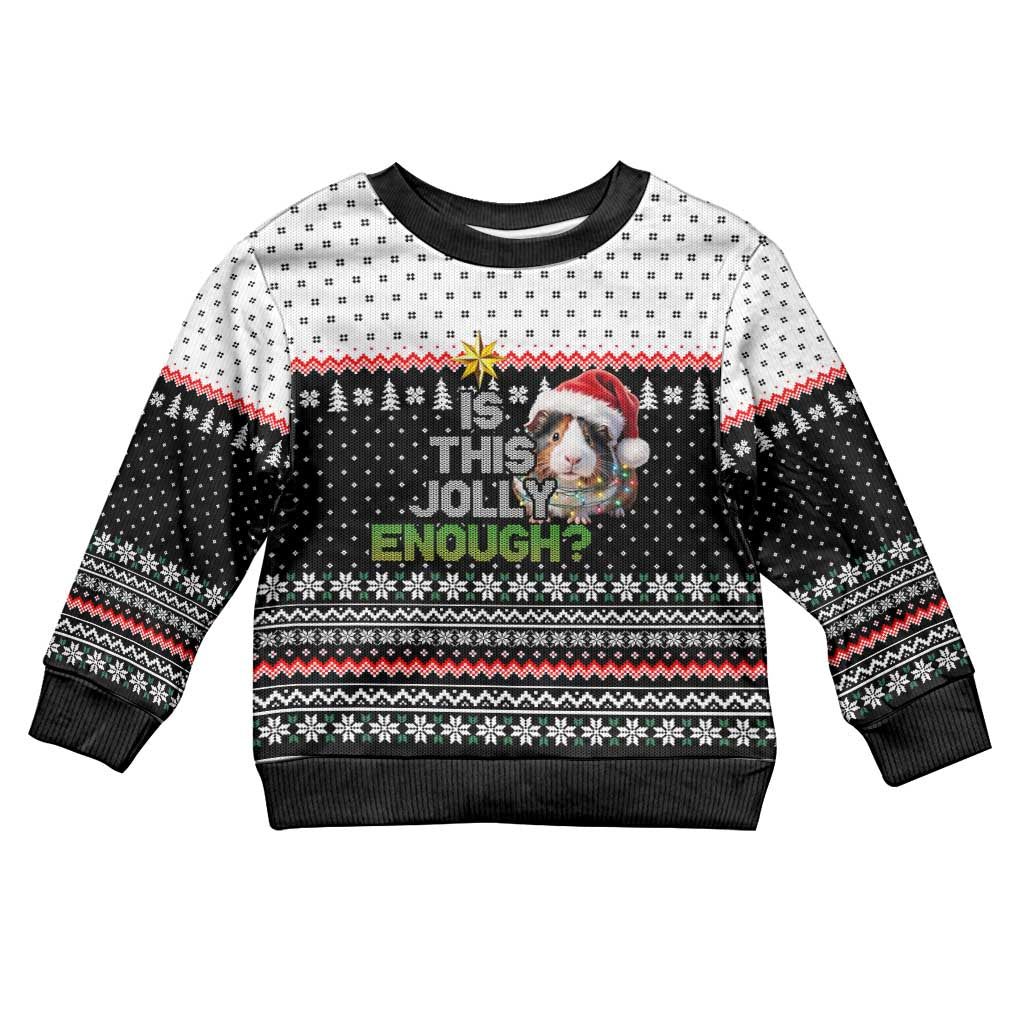 Christmas Is It Jolly Enough Guinea Pig Kid Ugly Christmas Sweater Xmas Holiday Patterns - Wonder Print Shop