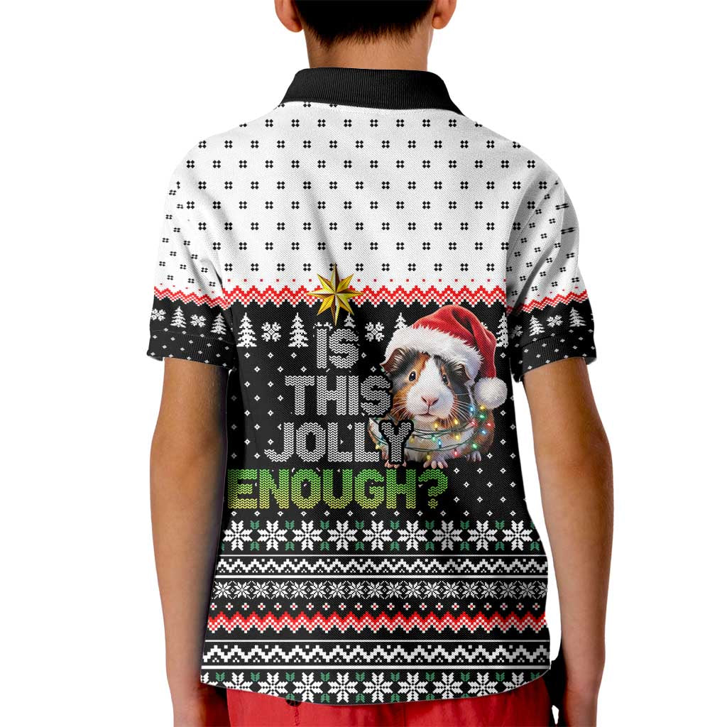 Christmas Is It Jolly Enough Guinea Pig Kid Polo Shirt Xmas Holiday Patterns - Wonder Print Shop