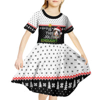 Christmas Is It Jolly Enough Guinea Pig Kid Short Sleeve Dress Xmas Holiday Patterns - Wonder Print Shop