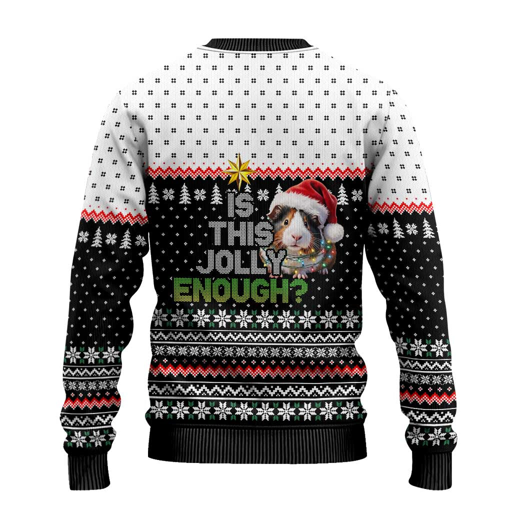 Christmas Is It Jolly Enough Guinea Pig Ugly Christmas Sweater Xmas Holiday Patterns - Wonder Print Shop