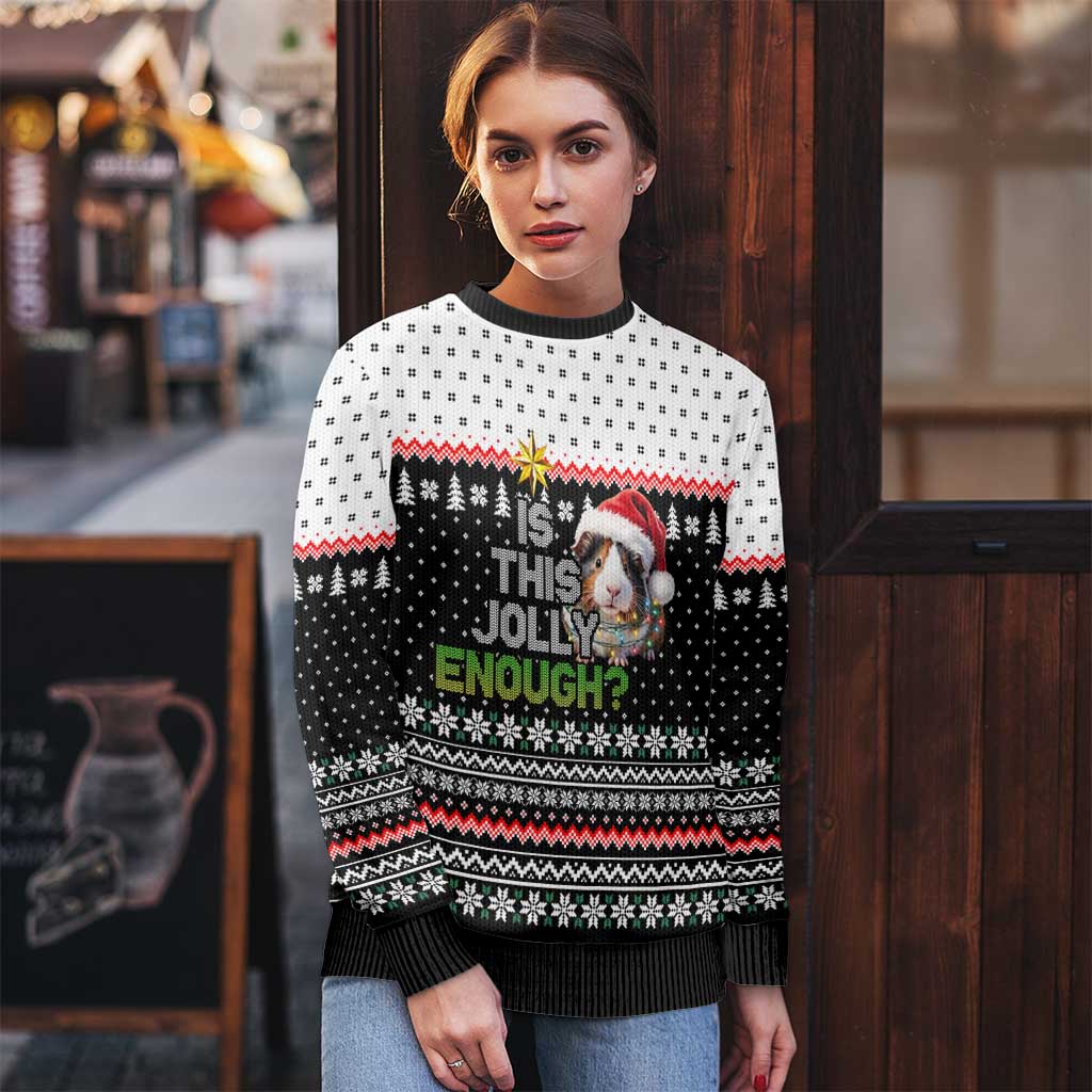 Christmas Is It Jolly Enough Guinea Pig Ugly Christmas Sweater Xmas Holiday Patterns - Wonder Print Shop