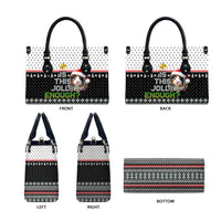 Christmas Is It Jolly Enough Guinea Pig Leather Bag Xmas Holiday Patterns - Wonder Print Shop