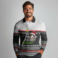 Christmas Is It Jolly Enough Guinea Pig Long Sleeve Polo Shirt Xmas Holiday Patterns - Wonder Print Shop