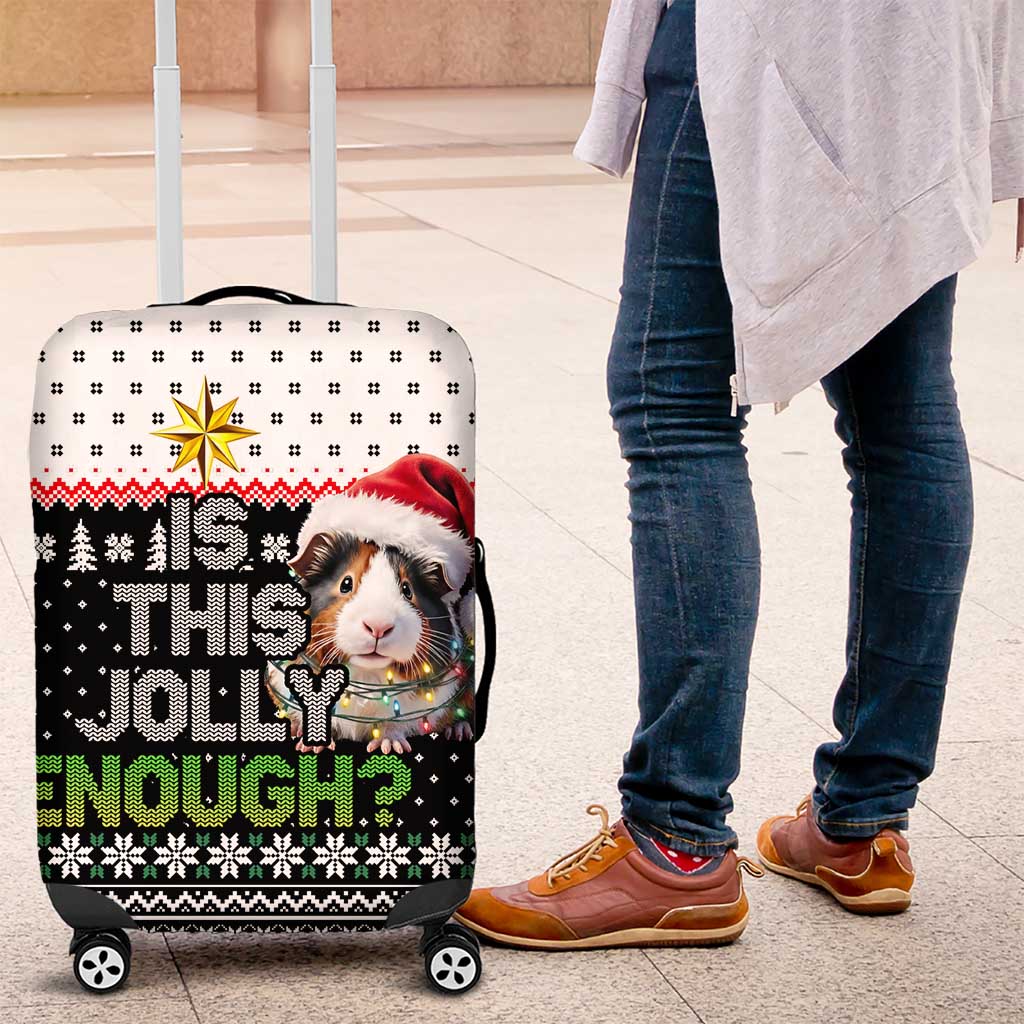 Christmas Is It Jolly Enough Guinea Pig Luggage Cover Xmas Holiday Patterns - Wonder Print Shop