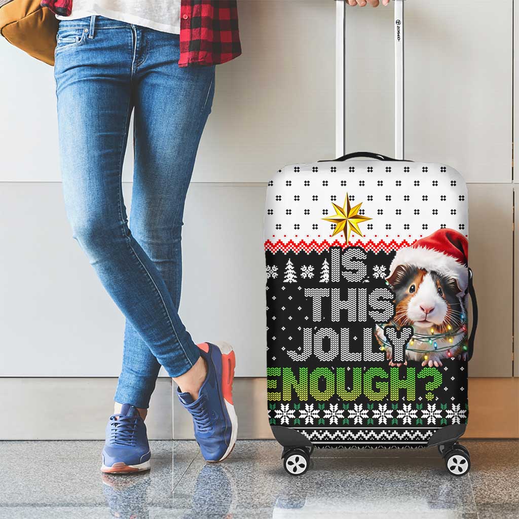 Christmas Is It Jolly Enough Guinea Pig Luggage Cover Xmas Holiday Patterns - Wonder Print Shop