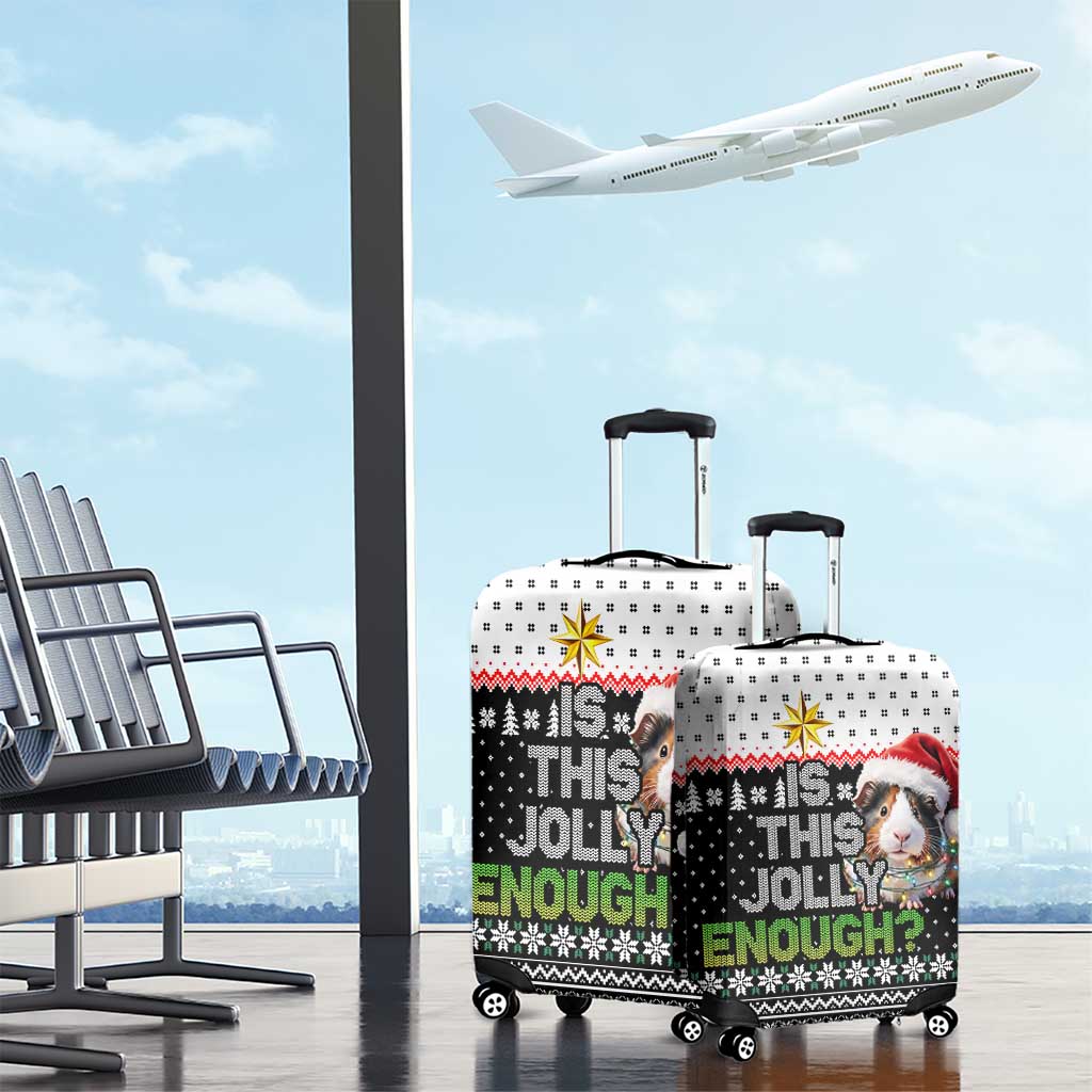 Christmas Is It Jolly Enough Guinea Pig Luggage Cover Xmas Holiday Patterns - Wonder Print Shop