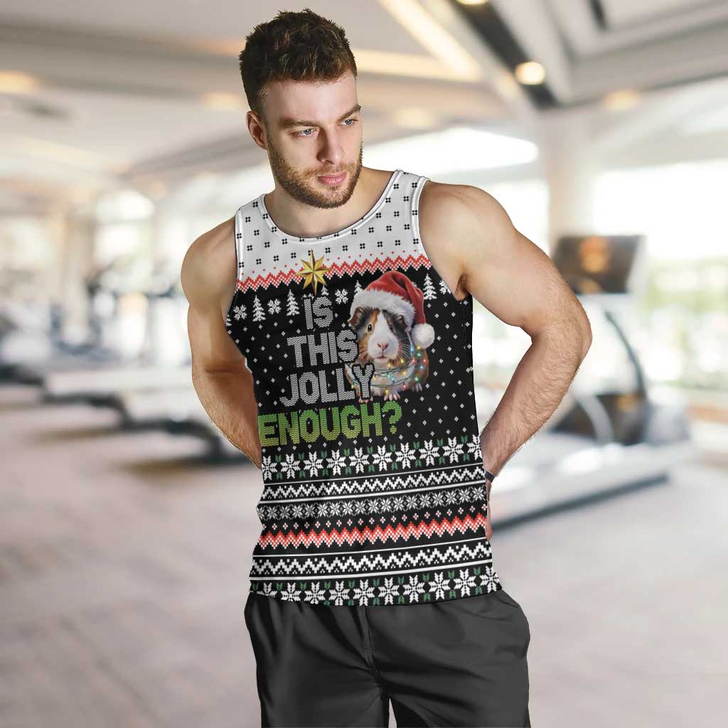 Christmas Is It Jolly Enough Guinea Pig Men Tank Top Xmas Holiday Patterns - Wonder Print Shop
