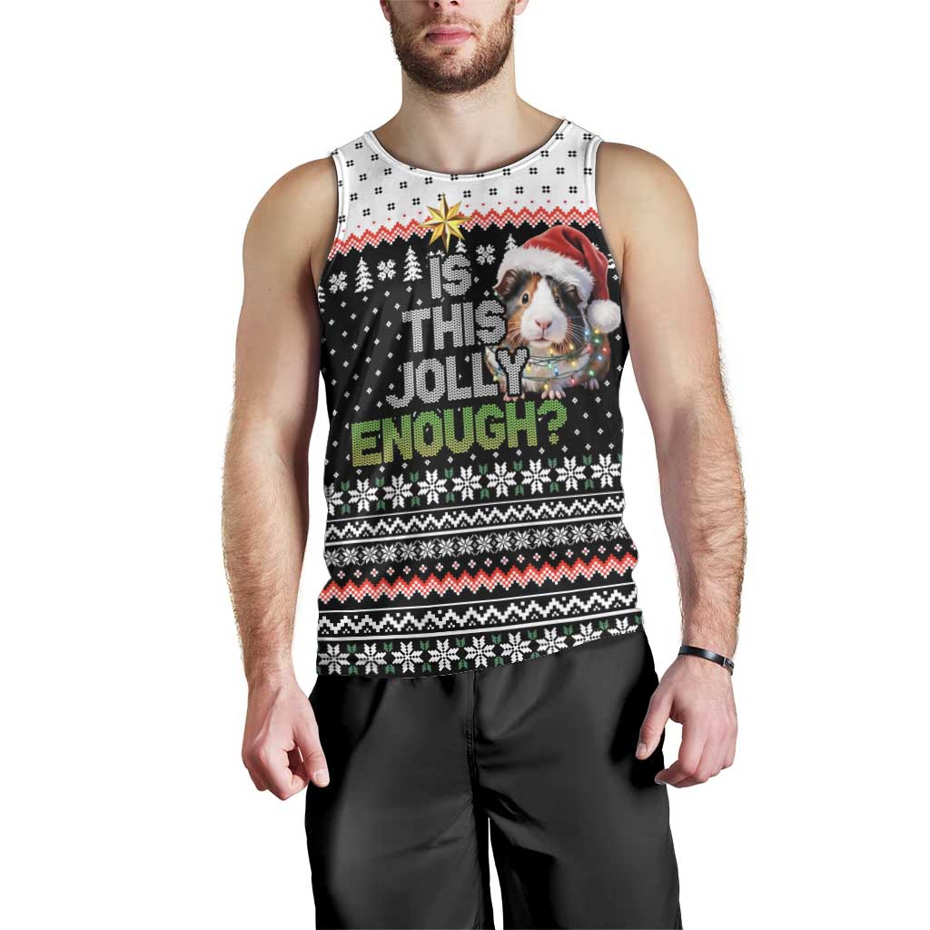 Christmas Is It Jolly Enough Guinea Pig Men Tank Top Xmas Holiday Patterns - Wonder Print Shop