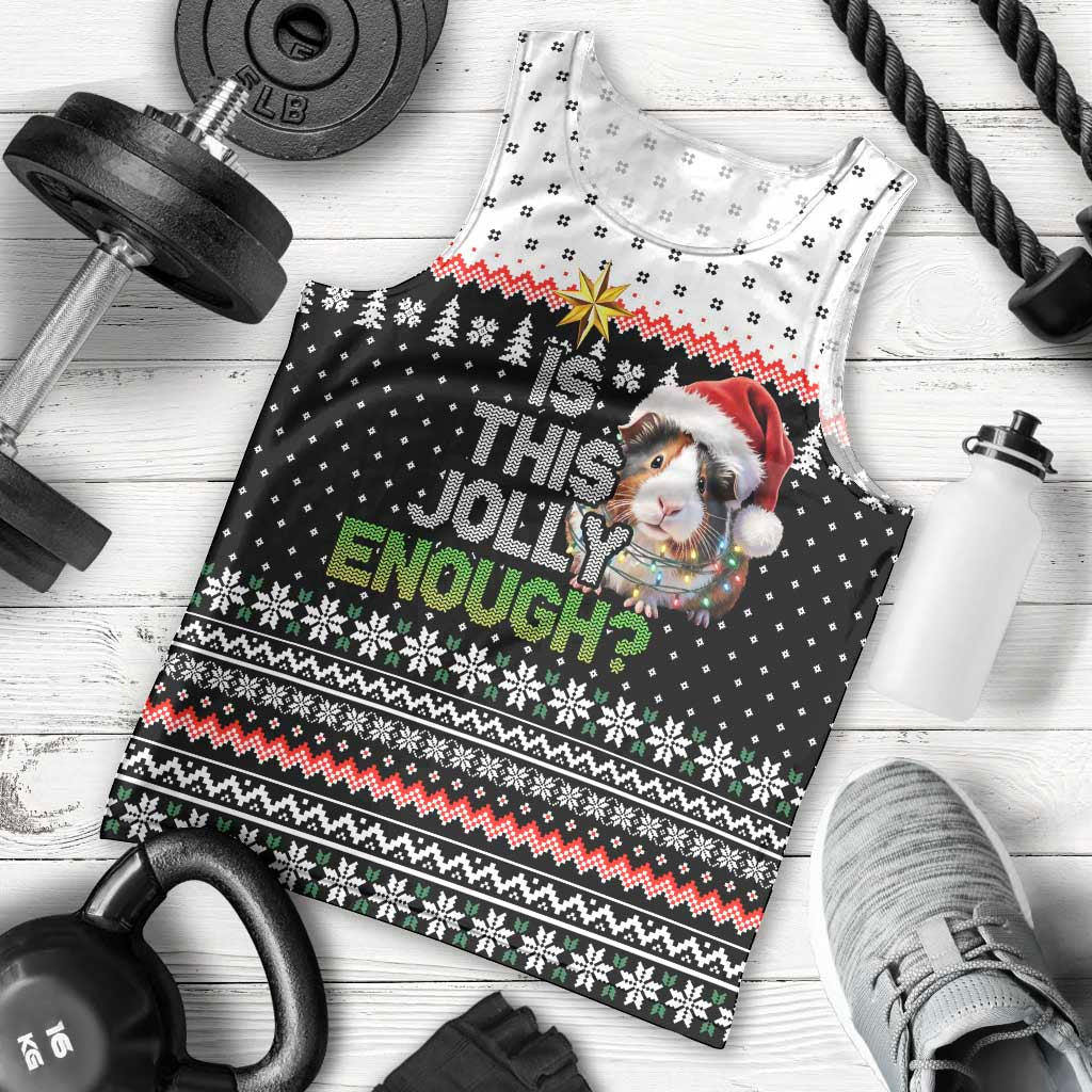 Christmas Is It Jolly Enough Guinea Pig Men Tank Top Xmas Holiday Patterns - Wonder Print Shop
