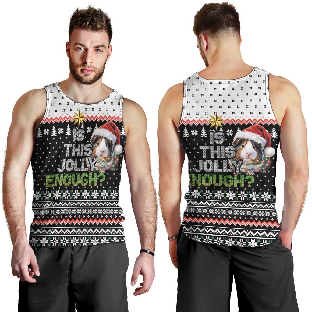 Christmas Is It Jolly Enough Guinea Pig Men Tank Top Xmas Holiday Patterns - Wonder Print Shop