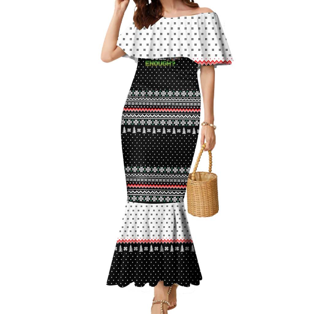 Christmas Is It Jolly Enough Guinea Pig Mermaid Dress Xmas Holiday Patterns - Wonder Print Shop