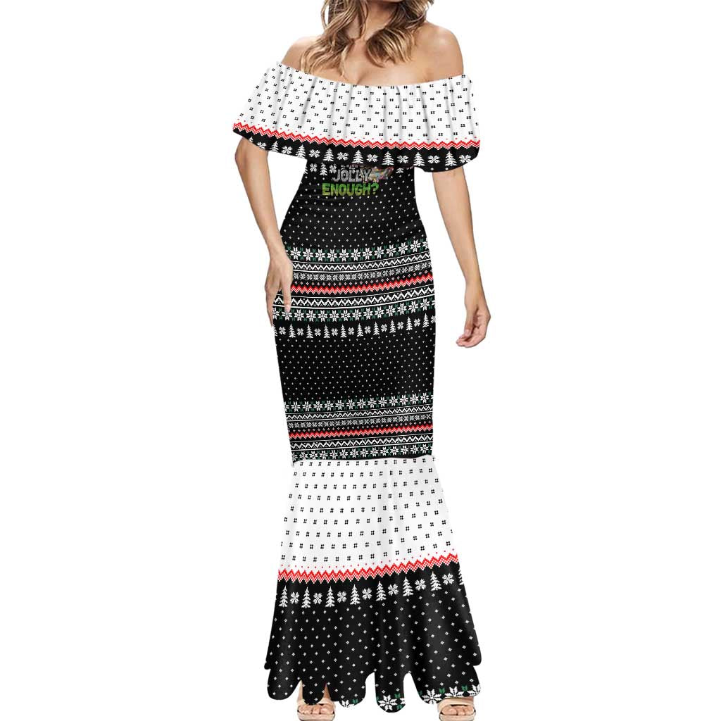 Christmas Is It Jolly Enough Guinea Pig Mermaid Dress Xmas Holiday Patterns - Wonder Print Shop