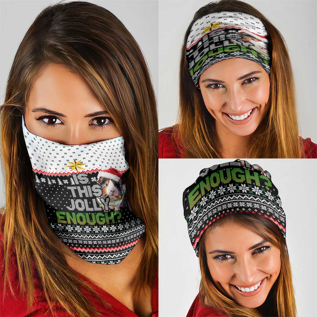 Christmas Is It Jolly Enough Guinea Pig Neck Gaiter Xmas Holiday Patterns - Wonder Print Shop