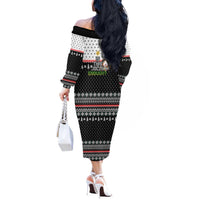 Christmas Is It Jolly Enough Guinea Pig Off The Shoulder Long Sleeve Dress Xmas Holiday Patterns - Wonder Print Shop