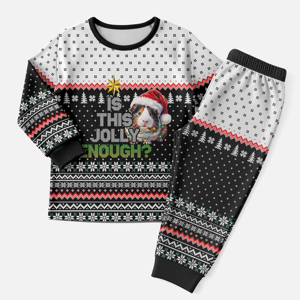 Christmas Is It Jolly Enough Guinea Pig Christmas Pajama Set Xmas Holiday Patterns - Wonder Print Shop