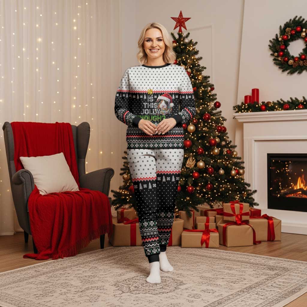 Christmas Is It Jolly Enough Guinea Pig Christmas Pajama Set Xmas Holiday Patterns - Wonder Print Shop