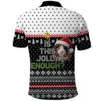 Christmas Is It Jolly Enough Guinea Pig Polo Shirt Xmas Holiday Patterns - Wonder Print Shop