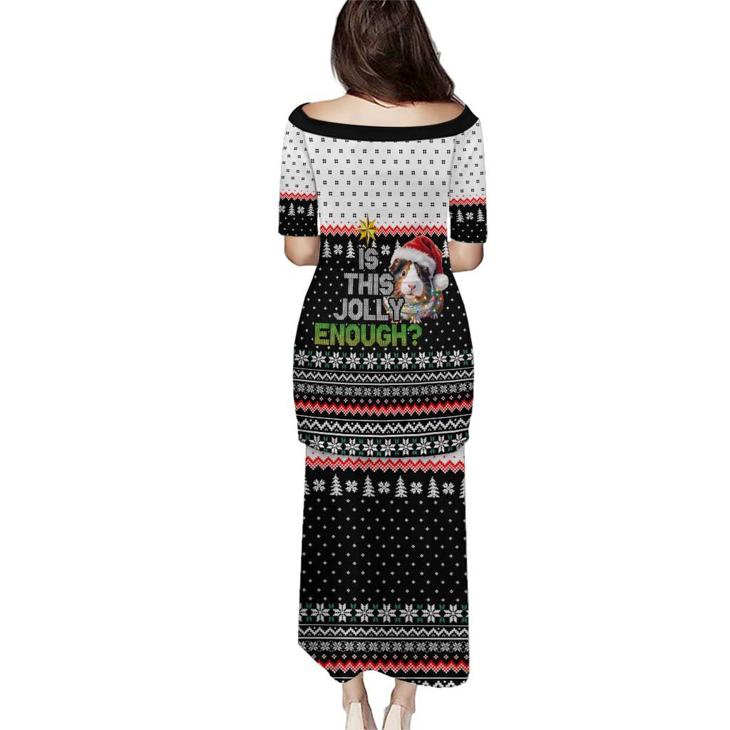 Christmas Is It Jolly Enough Guinea Pig Puletasi Xmas Holiday Patterns - Wonder Print Shop