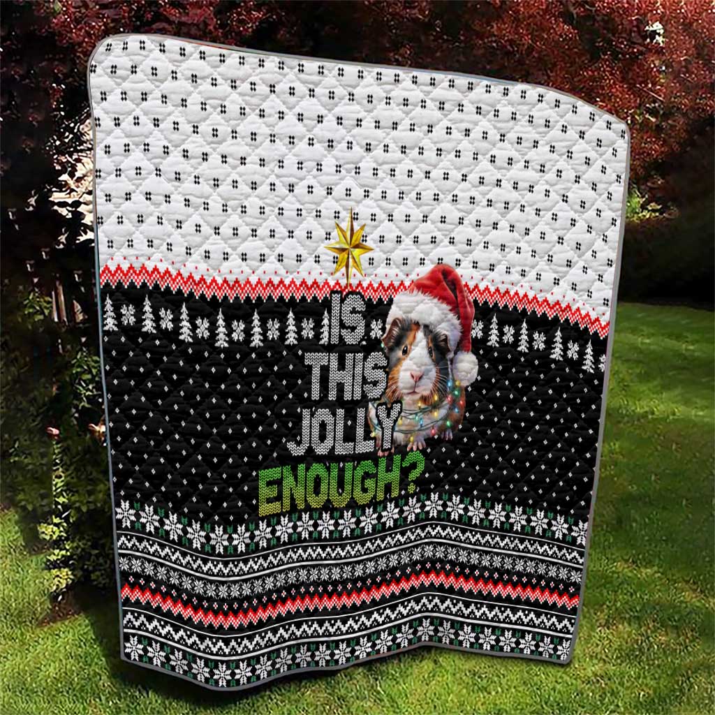 Christmas Is It Jolly Enough Guinea Pig Quilt Xmas Holiday Patterns - Wonder Print Shop
