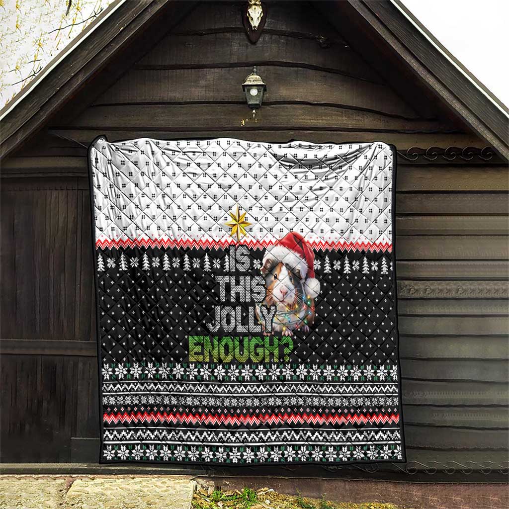 Christmas Is It Jolly Enough Guinea Pig Quilt Xmas Holiday Patterns - Wonder Print Shop