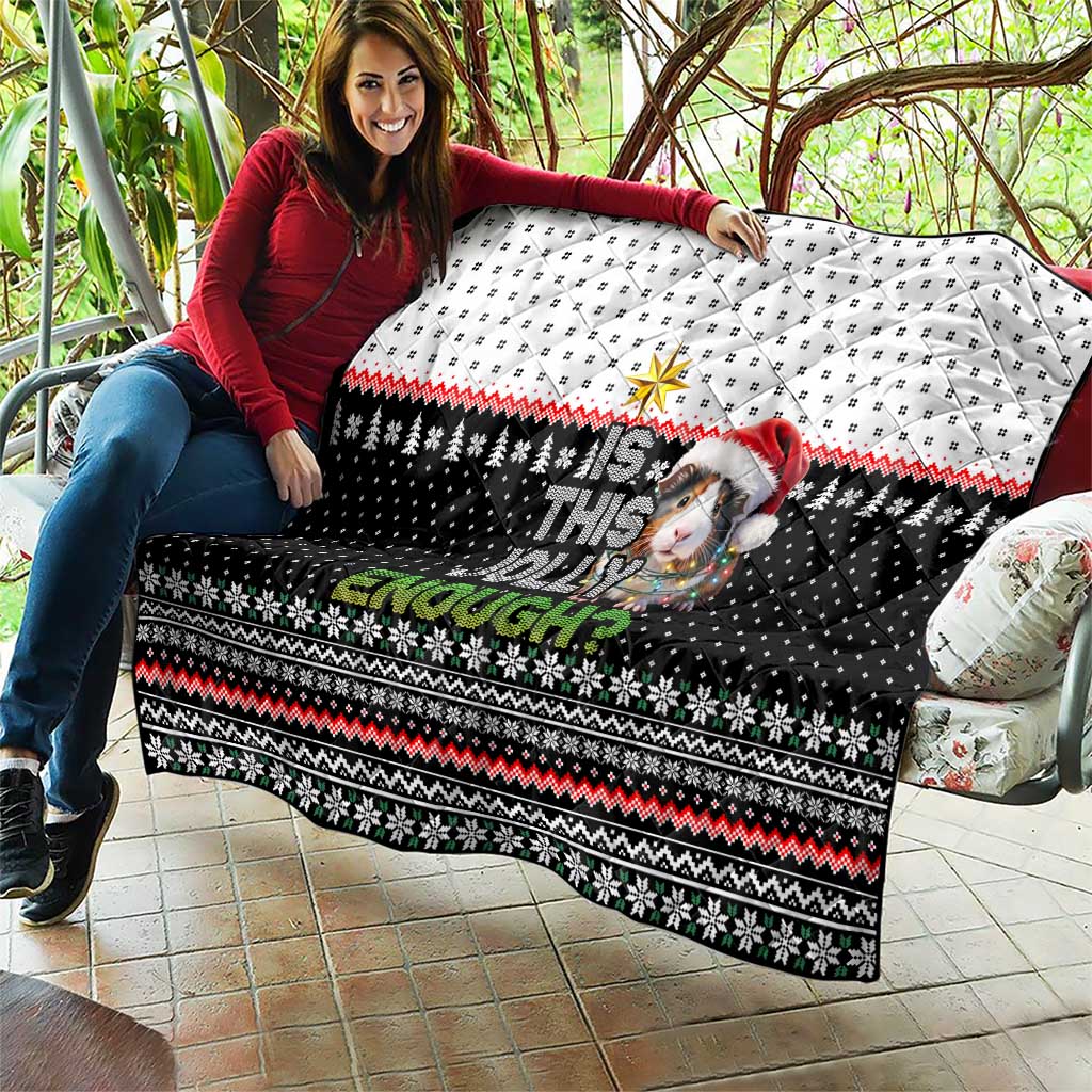 Christmas Is It Jolly Enough Guinea Pig Quilt Xmas Holiday Patterns - Wonder Print Shop