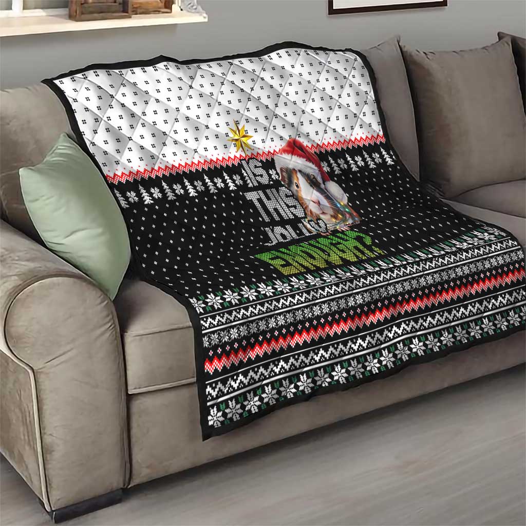 Christmas Is It Jolly Enough Guinea Pig Quilt Xmas Holiday Patterns - Wonder Print Shop