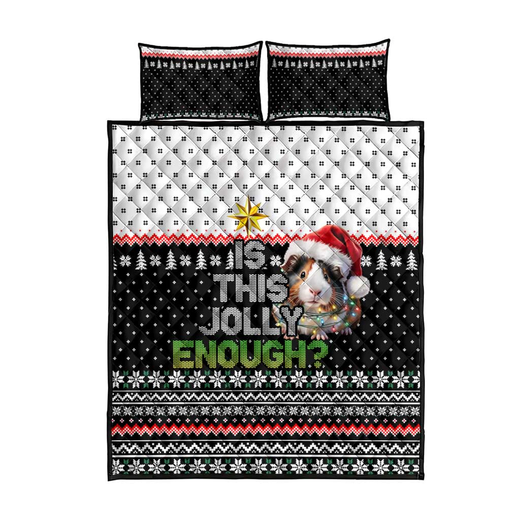 Christmas Is It Jolly Enough Guinea Pig Quilt Bed Set Xmas Holiday Patterns - Wonder Print Shop