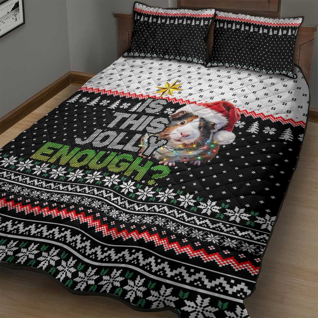 Christmas Is It Jolly Enough Guinea Pig Quilt Bed Set Xmas Holiday Patterns - Wonder Print Shop