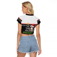 Christmas Is It Jolly Enough Guinea Pig Raglan Cropped T Shirt Xmas Holiday Patterns - Wonder Print Shop