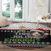 Christmas Is It Jolly Enough Guinea Pig Round Carpet Xmas Holiday Patterns - Wonder Print Shop