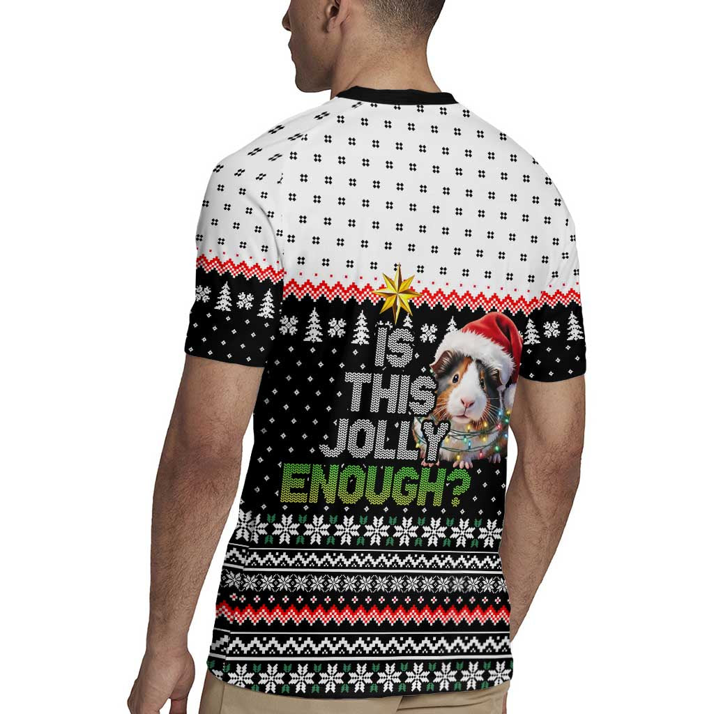 Christmas Is It Jolly Enough Guinea Pig Rugby Jersey Xmas Holiday Patterns - Wonder Print Shop