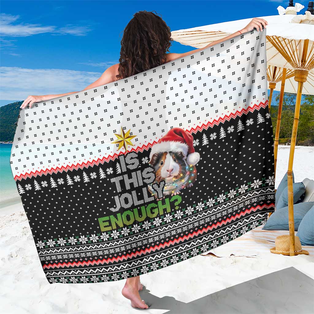 Christmas Is It Jolly Enough Guinea Pig Sarong Xmas Holiday Patterns - Wonder Print Shop