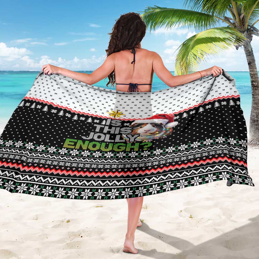 Christmas Is It Jolly Enough Guinea Pig Sarong Xmas Holiday Patterns - Wonder Print Shop