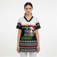 Christmas Is It Jolly Enough Guinea Pig Scrub Top Xmas Holiday Patterns - Wonder Print Shop