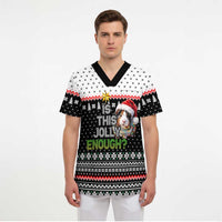 Christmas Is It Jolly Enough Guinea Pig Scrub Top Xmas Holiday Patterns - Wonder Print Shop