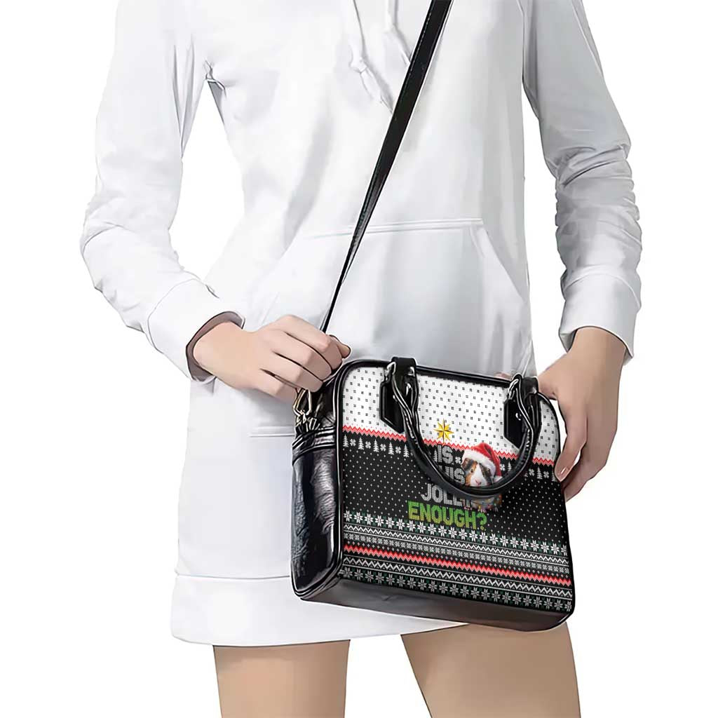 Christmas Is It Jolly Enough Guinea Pig Shoulder Handbag Xmas Holiday Patterns - Wonder Print Shop