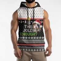 Christmas Is It Jolly Enough Guinea Pig Sleeveless Hoodie Xmas Holiday Patterns - Wonder Print Shop