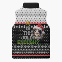 Christmas Is It Jolly Enough Guinea Pig Sleeveless Puffer Jacket Xmas Holiday Patterns - Wonder Print Shop