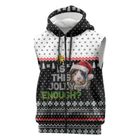 Christmas Is It Jolly Enough Guinea Pig Sleeveless Zip Hoodie Xmas Holiday Patterns - Wonder Print Shop