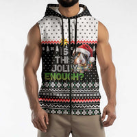 Christmas Is It Jolly Enough Guinea Pig Sleeveless Zip Hoodie Xmas Holiday Patterns - Wonder Print Shop