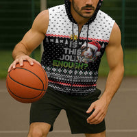 Christmas Is It Jolly Enough Guinea Pig Sleeveless Zip Hoodie Xmas Holiday Patterns - Wonder Print Shop