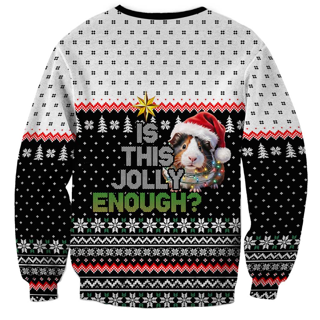 Christmas Is It Jolly Enough Guinea Pig Sweatshirt Xmas Holiday Patterns - Wonder Print Shop
