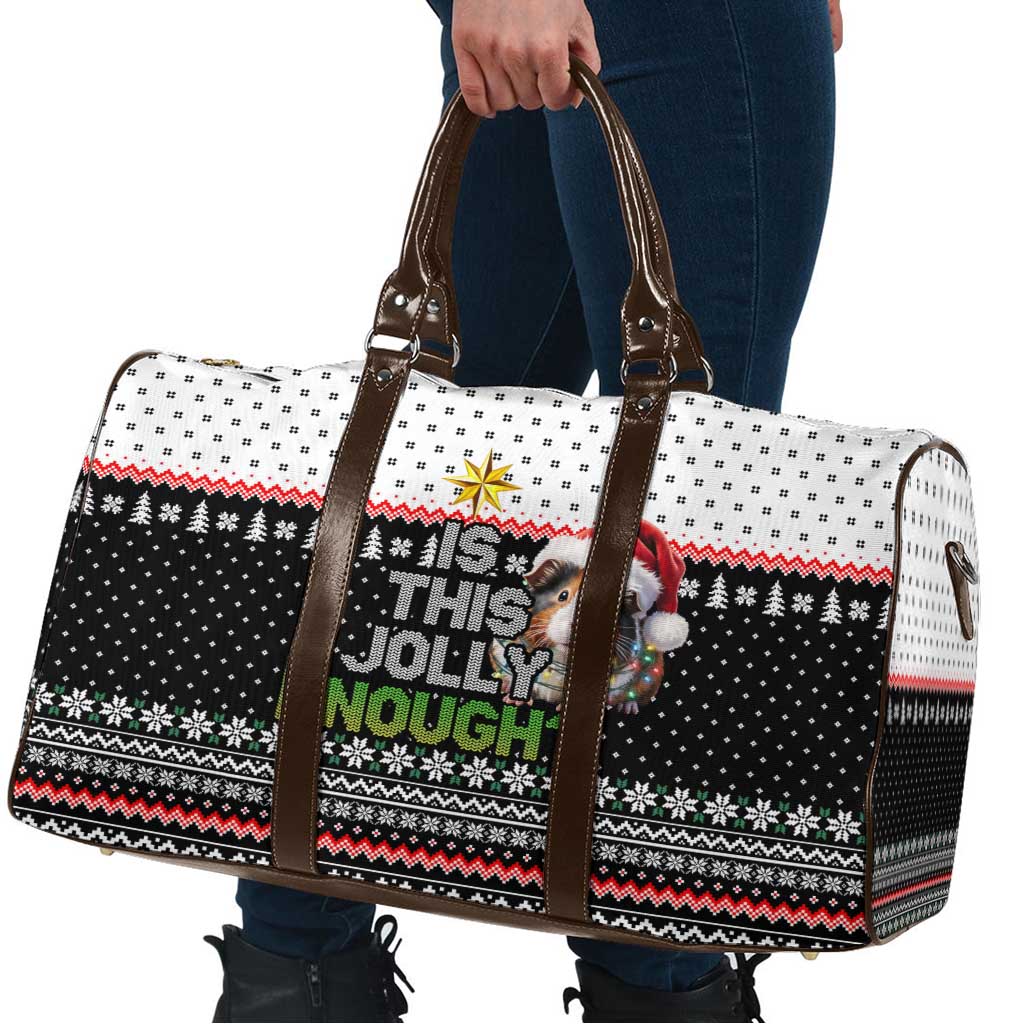 Christmas Is It Jolly Enough Guinea Pig Travel Bag Xmas Holiday Patterns - Wonder Print Shop