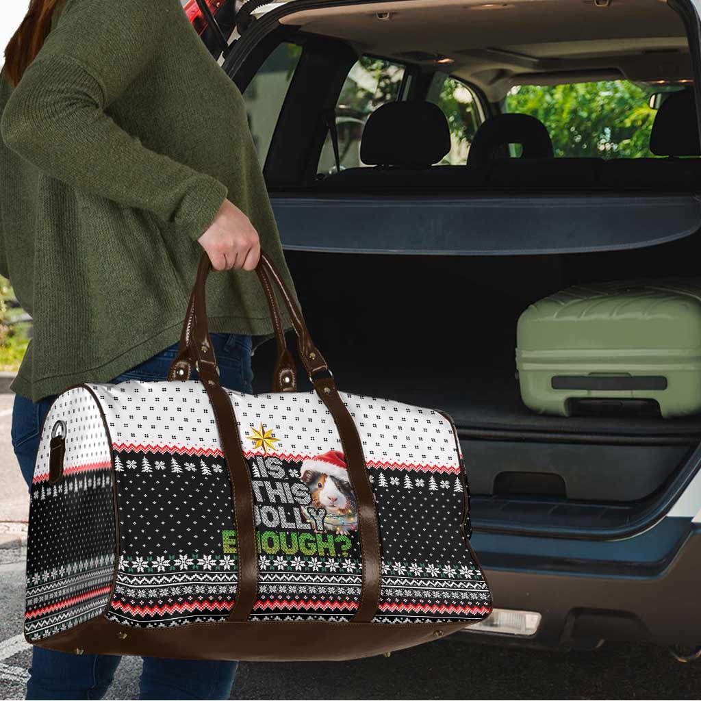 Christmas Is It Jolly Enough Guinea Pig Travel Bag Xmas Holiday Patterns - Wonder Print Shop