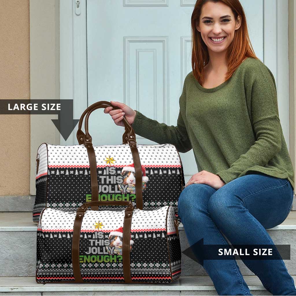 Christmas Is It Jolly Enough Guinea Pig Travel Bag Xmas Holiday Patterns - Wonder Print Shop