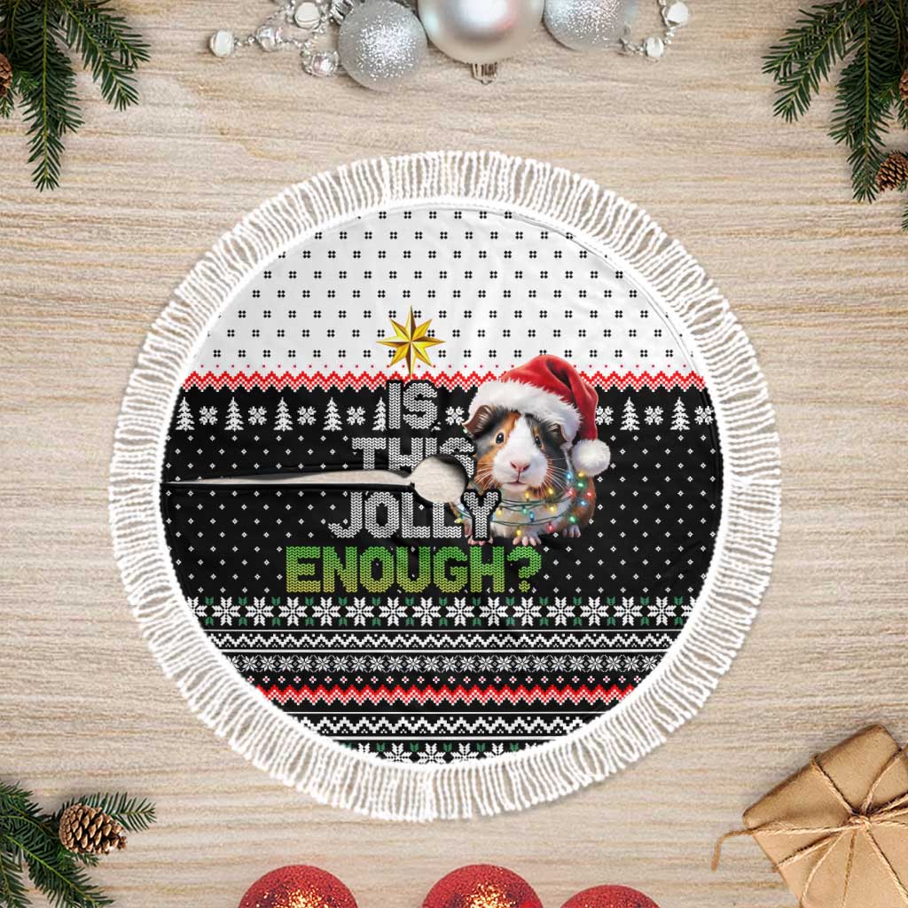 Christmas Is It Jolly Enough Guinea Pig Tree Skirt Xmas Holiday Patterns - Wonder Print Shop